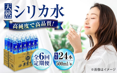 【全6回定期便】飲料 水 ミネラルウォーター 巌聖水6500 500ml×24本 広島県福山市/小林商事 ミネラルウォーター ペットボトル 500ml 24本 保存用 備蓄 防災[BAEA018]