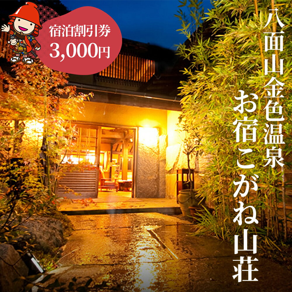 【ふるさと納税】八面山金色温泉 お宿こがね山荘 宿泊3,000円割引券 全プラン利用可 | チケット イベントチケット 宿泊 宿泊券 旅行 割引券 温泉 温泉旅行 旅 宿 大分県 中津市
