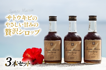 シロップ 瓶 イエラムサンタマリア ケーンシロップ 3本 計870ml [伊江島物産センター 沖縄県 伊江村 ie47bde210042]