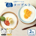 【ふるさと納税】2種のヨーグルトセット（プレーン・きび砂糖）各1kg×1個 計2kg THEヨーグルト ヨーグルト 甘味料不使用 キビ砂糖 甘さ控えめ 生乳 100% 濃厚 もっちり 朝食 軽食 おやつ デザート スイーツ 石坂ファーム 国産 熊本県 合志市 送料無料