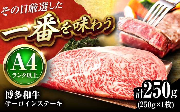 【A4～A5】 博多和牛 サーロインステーキ 250g (250g×1枚) 吉富町/株式会社MEAT PLUS [BGAB013] 牛肉 サーロインステーキ さーろいんすてーき サーロイン さーろいん ステーキ すてーき 小分け 福岡県