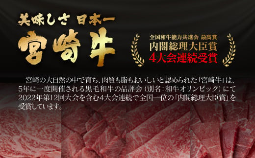 【宮崎牛＆宮崎県産豚肉】焼肉3種食べ比べセット1.3kg 内閣総理大臣賞４連続受賞 ミヤチク＜2.2-13＞