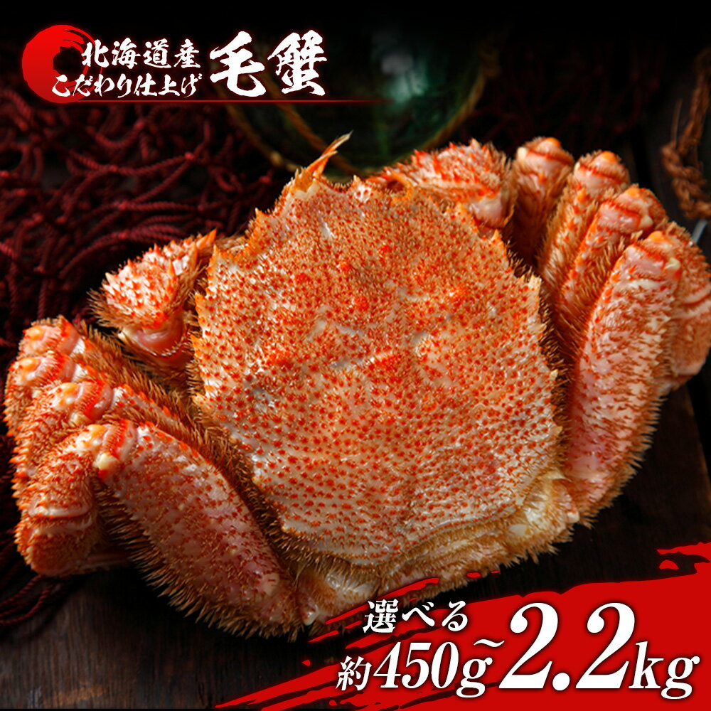 【ふるさと納税】毛蟹 ボイル済み 冷凍 選べる1尾～5尾セット 1尾約450g BM242ボイル 毛がに 毛ガニ 毛蟹 ボイル 蟹 カニ 北海道ふるさと納税 白老 ふるさと納税 北海道 年末