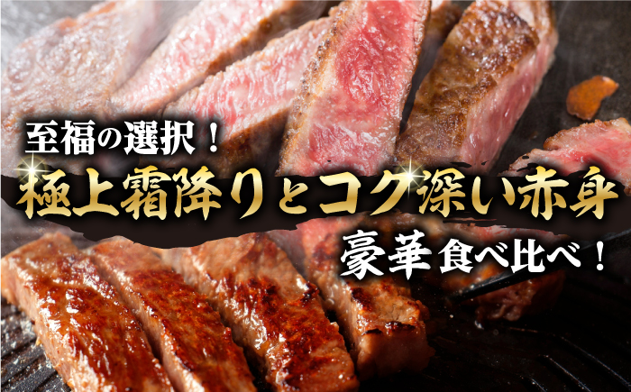 【ステーキ満喫セット】リブロース モモステーキ 総計1.8kg【野中精肉店】 [VF57] 肉 牛肉 赤身 焼肉