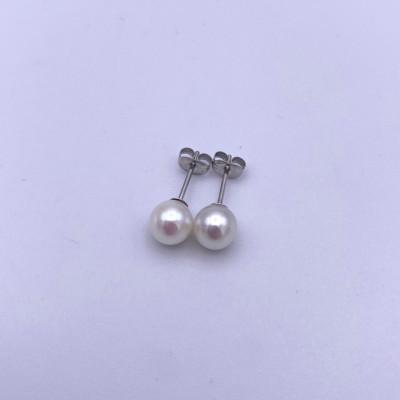 ふるさと納税 長崎市 あこや真珠　ピアス(6.0-6.5mm)(SV) |  | 02