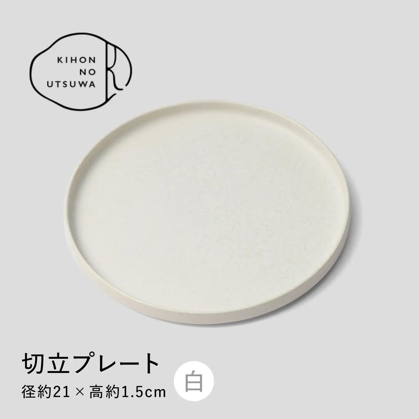 【美濃焼】 きほんのうつわ 切立プレート 白 21cm 多治見市 / 丸朝製陶所 [TCK044] プレート
