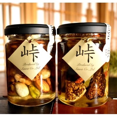 ナッツ・ドライフルーツの蜂蜜漬　峠プレミアム2種セット【萌(MOE)】【映(HAYU)】【1139218】