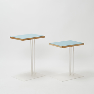 Rectangle side table （レクタングルサイドテーブル） ワークデスク H600 ホワイト_アクアヴェール  EB8-0648