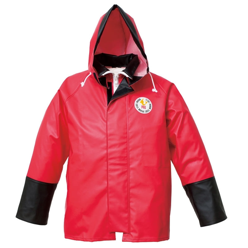 
            ハイパーマリンエクセル　プロ ジャケット レッド 1217041 【サイズ：L】 / 防水加工 カッパ 合羽 フード【logo002】
          