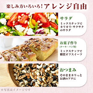 ナッツ 無塩・無添加4種のミックスナッツ1.14kg（1袋380g×3袋）3か月定期便 黒大豆 クルミ くるみ 胡桃 アーモンド  カシューナッツ なっつ 小分け 小袋 おつまみ おやつ お菓子 長野