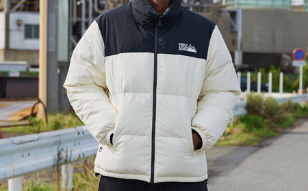 バブルダウンジャケット Mサイズ OFFWHITE アウトドア 上着 防寒 岐阜市 / 水甚[ANHZ002]