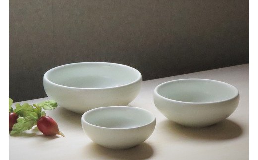 【伊万里焼】伊万里陶苑　白マットボール3個組 H964