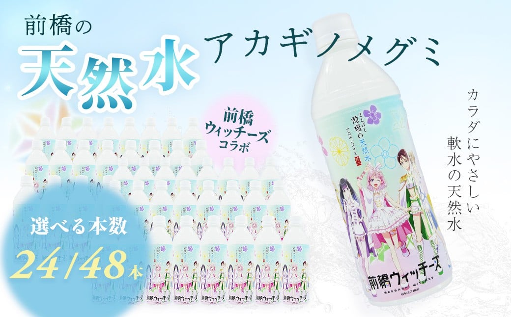 
            【選べる本数】水 ミネラルウォーター 前橋ウィッチーズラベル 500ml 24本×1箱 計24本 24本×2箱 計48本 | 飲料水 みず ナチュラル ミネラルウォーター 天然水 軟水 長期保存 備蓄 防災  水 ミネラルウォーター ペットボトル 長期保存水 備蓄水 地震 風水害 非常災害備蓄用 災害用 避難用品 防災グッズ 国産 群馬県 前橋市
          