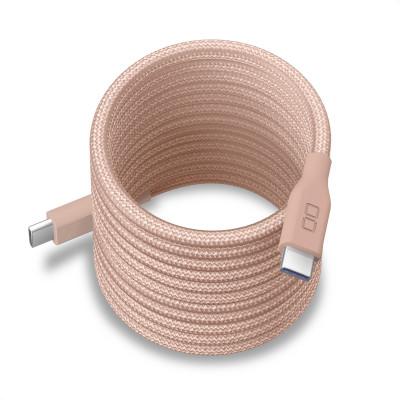 ふるさと納税 守口市 CIO スパイラルケーブル CtoC 2m 充電ケーブル USB-C (シェルピンク)