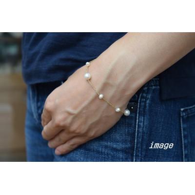 ふるさと納税 神戸市 淡水真珠ブレスレット(ゴールドカラー) |  | 02