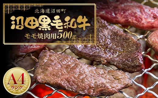 
                  幻の沼田黒毛和牛 A4ランク モモ 焼肉用 500g 牛肉 国産 北海道 冷凍 n-0272
                