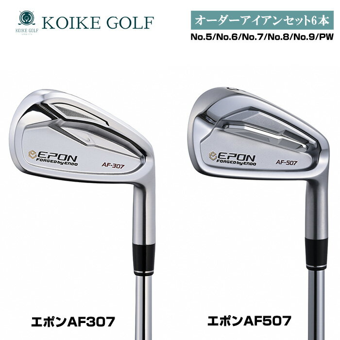 【ふるさと納税】オリジナルオーダーアイアンセット6本（エポンAF307・AF507） ／ 小池ゴルフ GOLF ゴルフクラブ アイアンクラブ オーダーメイド order made 受注生産 あつらえ品 特注品 別注品 老舗 ゴルフ工房 ヘッド シャフト グリップ 送料無料 埼玉県 No.512