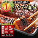 【ふるさと納税】【定期便12回】大隅特産うなぎ蒲焼2尾（340g）×12回 合計24尾 計4.08kg 【国産】たれ付 真空パック 湯煎 レンジ 簡単調理 国産 国産うなぎ 定期 うなぎ蒲焼 小分け 定期便 鹿児島県 鹿屋市【寺園商店】