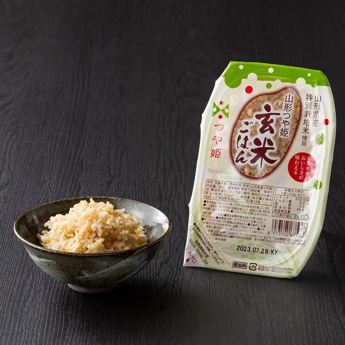 【城北麺工】特別栽培米 つや姫 玄米ごはん(パックライス) 24個入 FY25-871