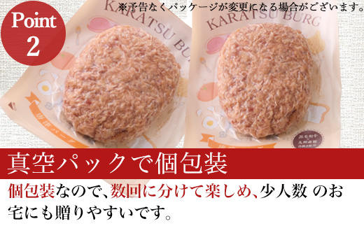 唐津バーグ8個とガーリックソースのセット 冷凍 真空パック 惣菜 特上ハンバーグ 小分け 個包装 にんにく
