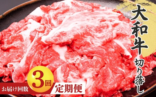 【 定期便 3回 】 奈良県産 黒毛和牛 大和牛 切り落し 500g ( 250g x2) ｜ 肉 にく ニク お肉 牛肉 黒毛 和牛 赤身 国産 大和牛 切り落とし 冷凍 奈良県 五條市 金井畜産 ブランド ブランド牛 うし 高級 急速冷凍 やわらかい やわらか食感 上質 味わい 生産管理 徹底 安心 良質 金井牧場 きめ細かな肉質 脂 甘味 奈良のブランド牛 お取り寄せ グルメ 送料無料