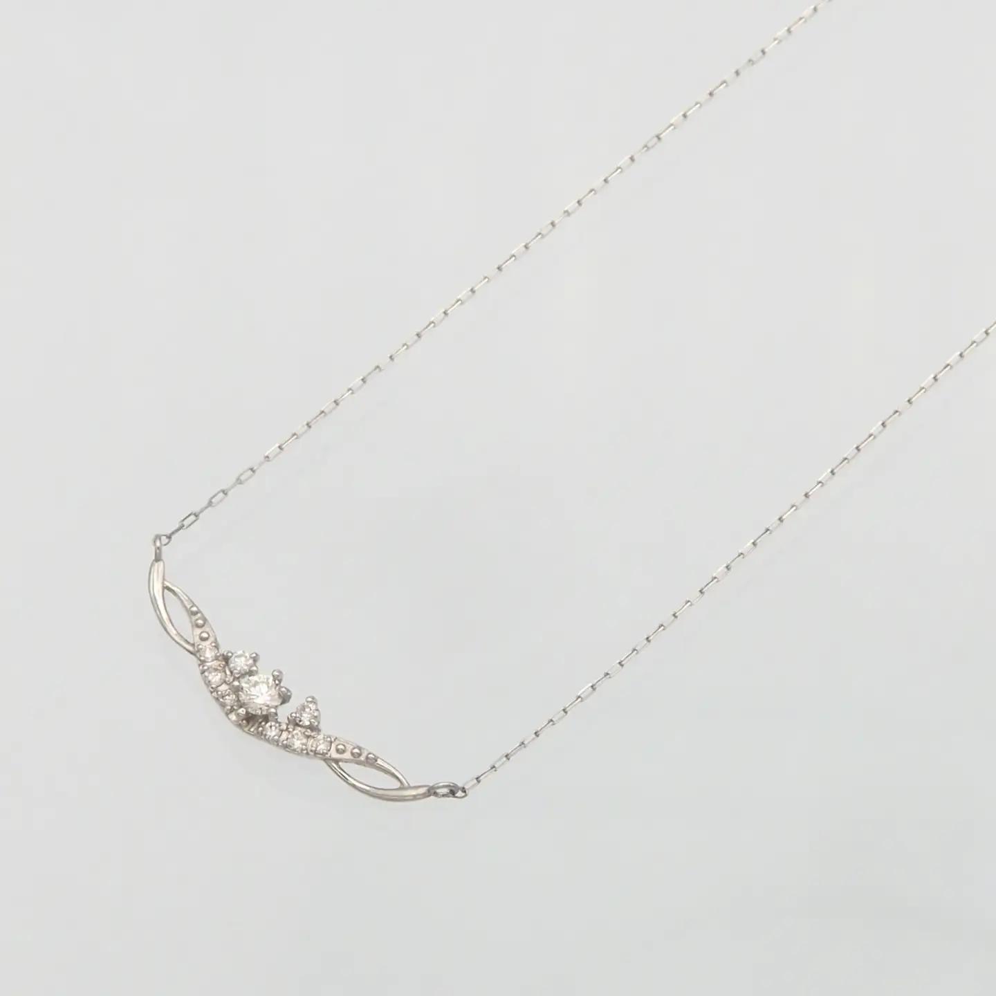 PT900/PT850 0.10ct ダイヤモンド ペンダントネックレス HH-019738 SWBT005-pt