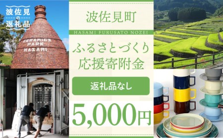 【返礼品なし】長崎県波佐見町 ふるさとづくり応援寄附金（5,000円分）[FB73]