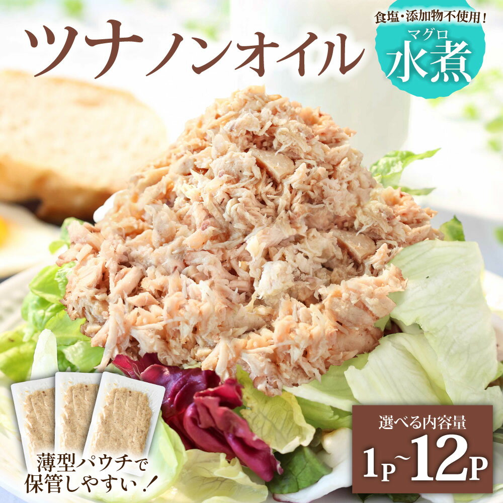 【ふるさと納税】ツナ パウチ ノンオイル マグロの水煮 パックマグロ まぐろ 常温保存 ストック 備蓄 おにぎり サラダ 防災 非常食 保存 長持ち 便利 アウトドア 加工品 ツナ缶 無添加 100g 1～12パック ツナフレーク 業務用 缶無し缶詰 ヘルシー 1500円 1000円台 お試し