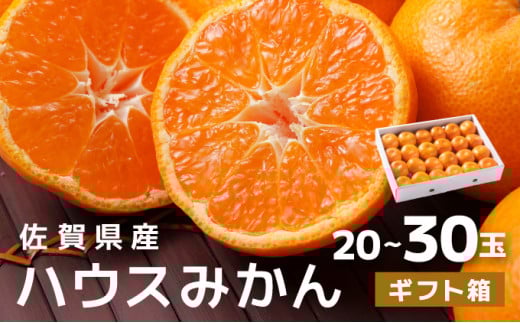 佐賀産ハウスみかんギフト箱(20-30玉)【佐賀 みかん オレンジ フルーツ濃厚 甘い 酸味 大町 贈答 ギフト 贈り物】 37mp-03