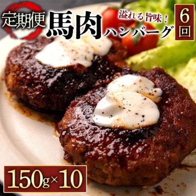 【毎月定期便】馬肉ハンバーグ 150g×10個(阿蘇市)全6回【配送不可地域：離島】【4076101】