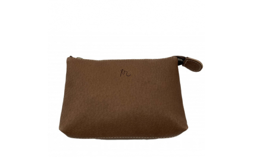 日本製 レザーポーチ ブラウン 手作り ポーチ レザー 豚革 革 革製品 天然皮革 本皮 シンプル 九十九里レザーポーチ SDGs サスティナブル お出掛け お出かけ 日常使い 旅行 ギフト プレゼント ご褒美 誕生日 記念日 贈答 贈り物 送料無料 ふるさと納税 髙野縫製 ぬいざえもん メディア 千葉県 旭市