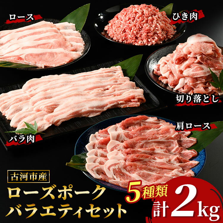 ふるさと納税 焼肉 古河市産ローズポークバラエティセット2.0kg【全国銘柄食肉コンテストで最優秀賞を受賞】肉 豚肉 BBQ セット商品 詰め合わせ ギフト