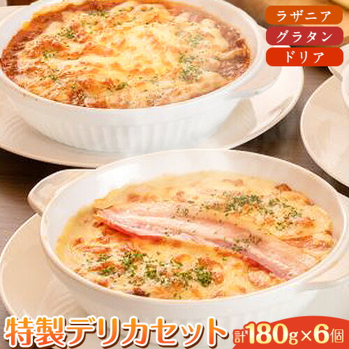 阿蘇の逸品 特製デリカセット 3種類 6個《30日以内に出荷予定(土日祝除く)》 熊本県 南阿蘇村 物産館 自然庵 ラザニア グラタン ドリア