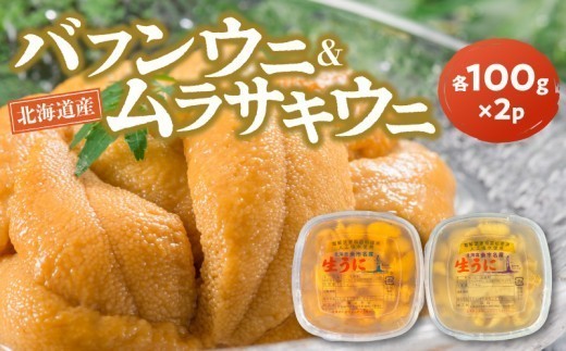 
                  【2027年夏発送】塩水ウニ【バフンウニ＆ムラサキウニ】各100g×2パック 北海道余市町産 塩水ウニ発祥の地 高級ウニ 高級雲丹 ムラサキウニ 白ウニ バフンウニ 赤うに 目利き 北海道産ウニ 余市産ウニ 雲丹 うに 塩水うに
                