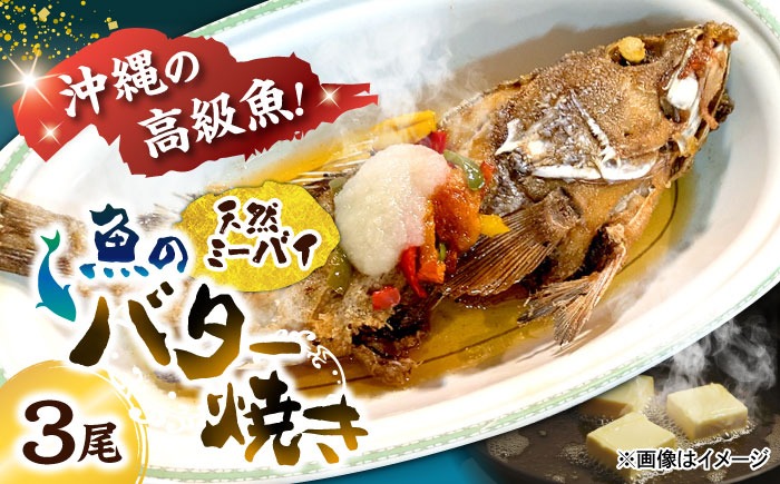 魚のバター焼き 沖縄三大高級魚 天然ミーバイ 3尾 沖縄料理 ミーバイ バター焼き お取り寄せ 冷凍 沖縄市 / 海産物料理 大漁[BCED001]