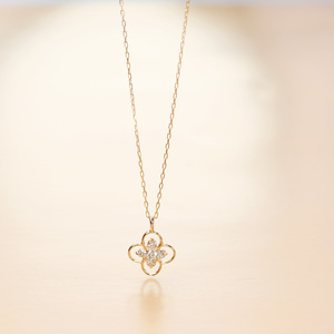 10金イエローゴールド ダイヤモンドネックレス きらめく 0.093ct  K10-KN01052 [AM310] / 金 イエローゴールド ダイヤモンド ネックレス アクセサリー ギフト プレゼント