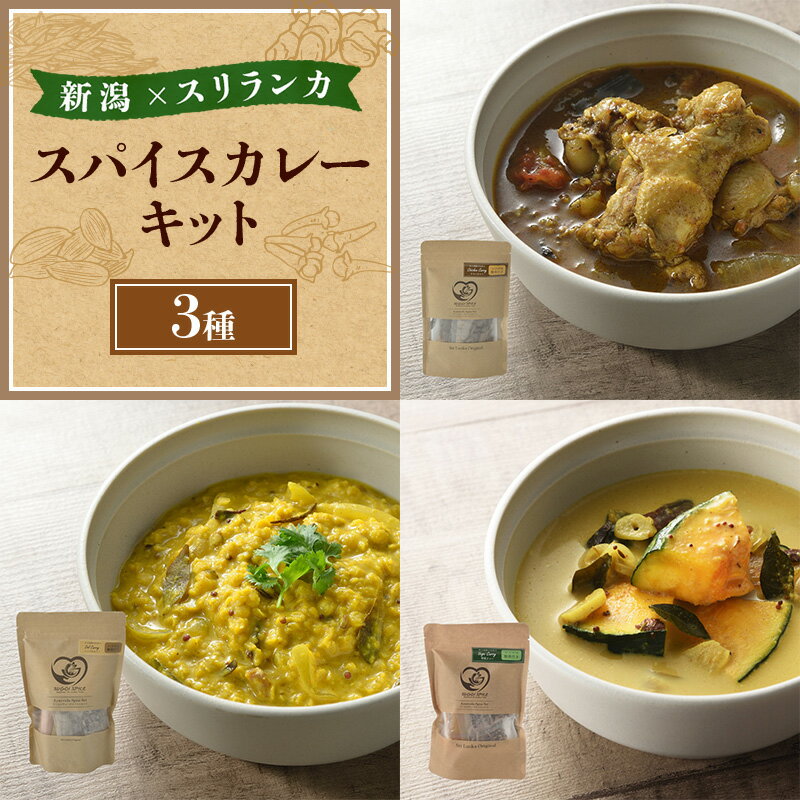 【ふるさと納税】スパイスカレー 新潟×スリランカ　スパイスカレーキット3種 新潟市