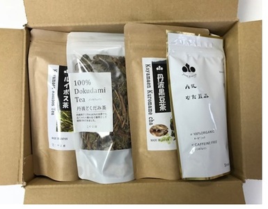 健康茶セット 有機丹波なた豆茶 黒豆茶 有機ルイボス茶