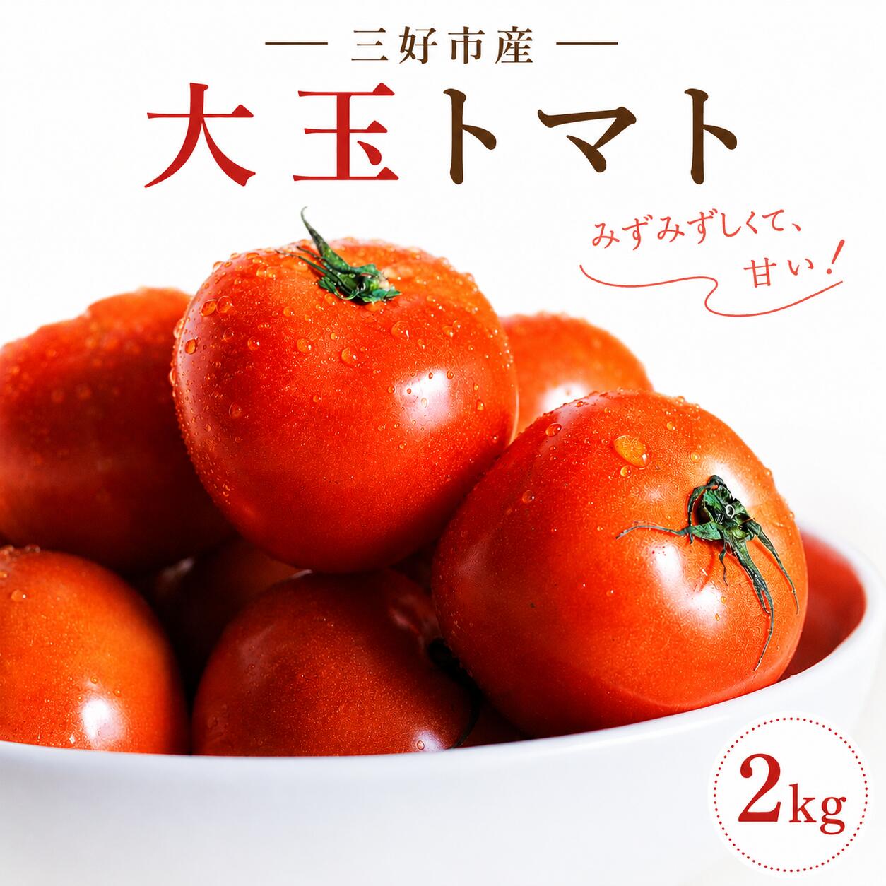 【ふるさと納税】 7月より順次発送 トマト 2kg 糖度 甘い 大玉トマト 10 ～ 15玉 桃太郎 新鮮 旬 季節 贈り物 ギフト 贈答 プレゼント 野菜 御弁当 おかず サラダ トマトジュース tomato ミニトマト 徳島県 三好市 みよし 三好野呂内野菜生産加工組合
