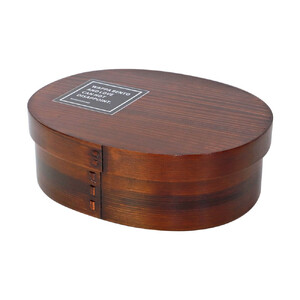 みよし漆器本舗 曲げわっぱ お弁当箱 600ml 約17.5×11.5×高さ6.5cm 小判型 一段 まげわっぱ 弁当箱 1段 ブラック 漆塗り