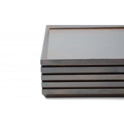 ふるさと納税 海南市 スタッキングトレー　茶色 36cm長　5枚セット |  | 01