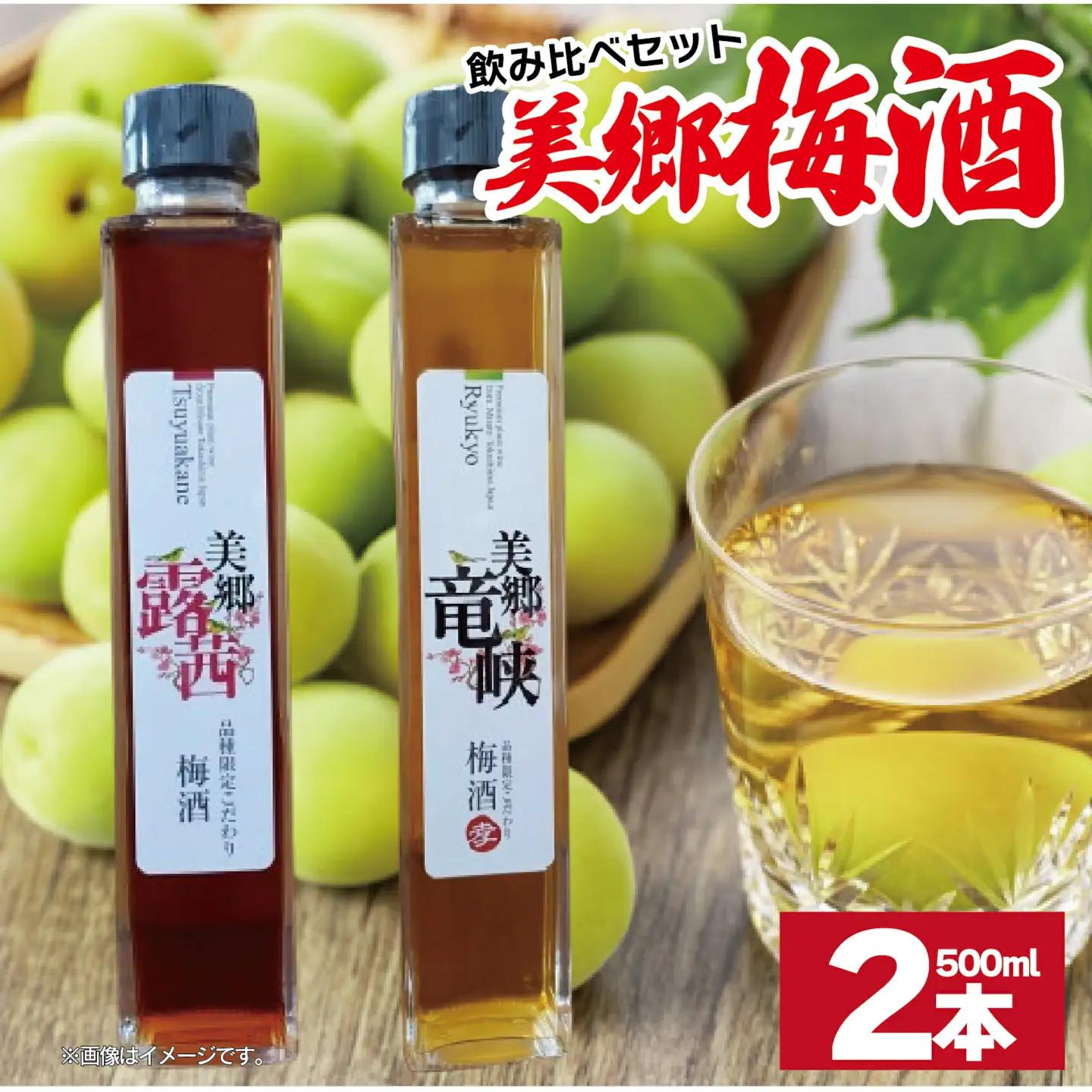 梅酒 飲み比べ 2本セット 美郷露茜 美郷竜峡  500ml 各1本 梅酒