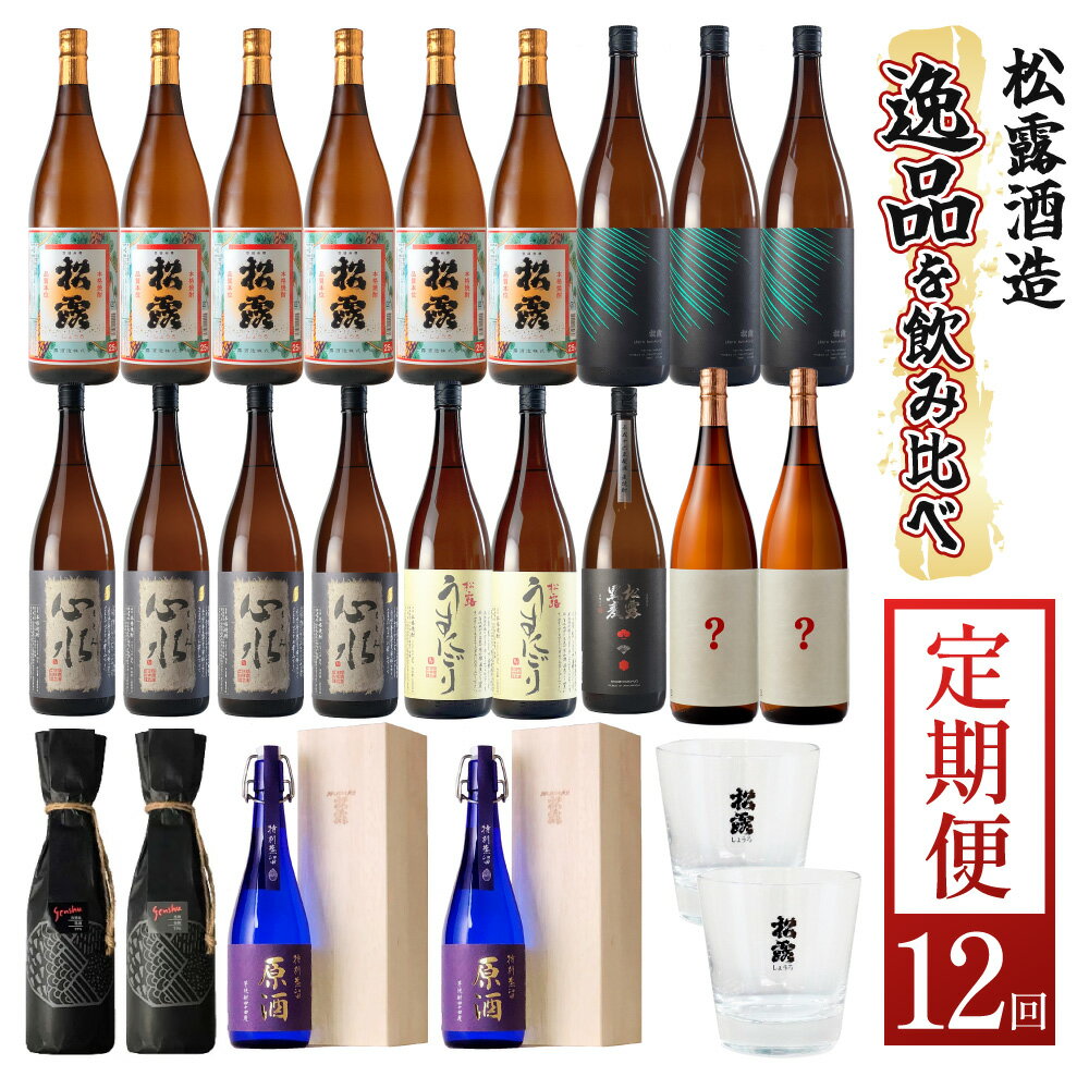 【ふるさと納税】【定期便・全12回】松露酒造 10銘柄を楽しむ年間定期便 12回コース 計22本 串間市の逸品を飲み比べ【松露酒造】【KU078】