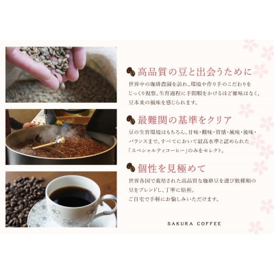 【桜珈琲】オリジナルブレンド珈琲200g×3種&焙煎士おすすめストレート珈琲 ケニア100g(粉)【1501343】