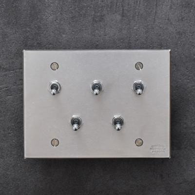 ふるさと納税 木津川市 HITTITEのステンレス製　トグルスイッチJ(5口長方形)