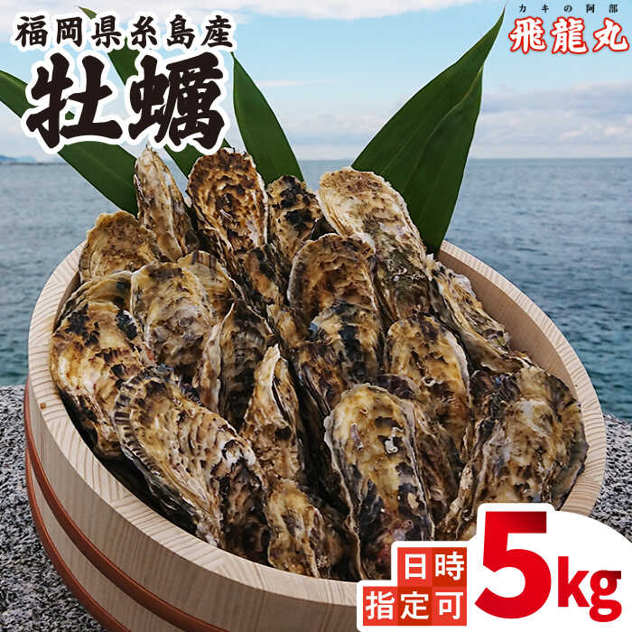 【ふるさと納税】加熱用 福吉の牡蠣 5kg 殻付き(簡易ナイフ付き) 牡蛎 カキ 糸島市 / 飛龍丸 [AZB003]