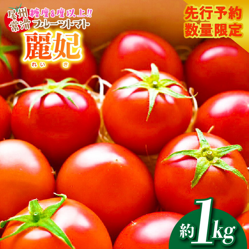 【ふるさと納税】＼先行予約／【 数量限定 】尾州常滑フルーツトマト 約1kg 糖度8度以上【2026年3月下旬～4月下旬 順次発送予定】 予約 トマト 甘い 常滑市 国産 愛知県 野菜 ※2026年3月まで受付 送料無料