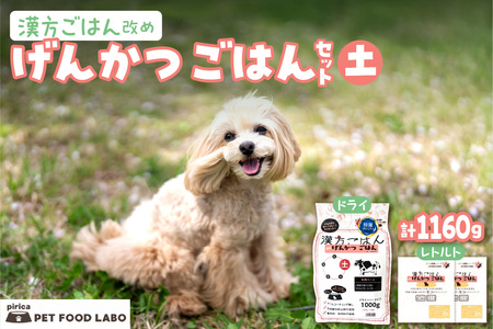 漢方ごはん改めげんかつごはん土（ドライ1000g＋レトルト2個）セット