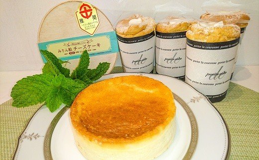 天使のシフォン＆みりん粕チーズケーキ 無添加 砂糖不使用 スイーツ デザート ケーキ シフォンケーキ ベイクドチーズ ケーキ みりん粕 アガベシロップ 生クリーム　H080-049