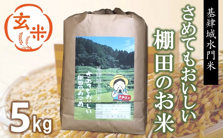 【新米】令和6年産【基肄城水門米】さめてもおいしい棚田のお米 5kg【ひのひかり 米 玄米 お米 やまつき米 モチモチ 基山町産 棚田米 5kg】A2-J072004